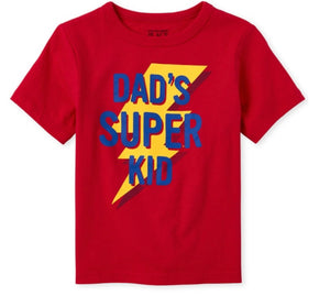 Boys Dad Super Kid graphic Tee