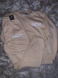 Women Crew Neck RICH Sweatsuit  ( L )