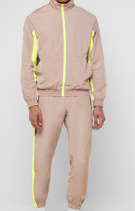 Men Color-block Windbreaker tracksuits