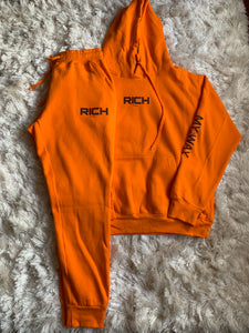 RICH Orange Sweatsuit  ( L )