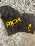 Unisex Rich Black/Yellow sweatsuit