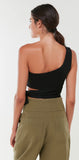 Tied One shoulder Crop top