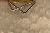 Triangle Diamond hoop earrings