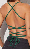 Lace-up back top