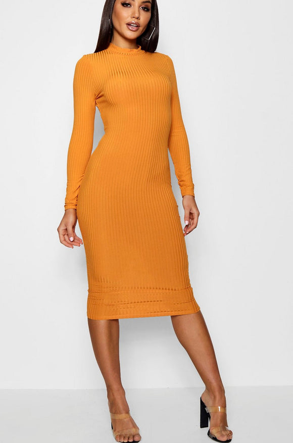 Soon to Fall bodycon dress