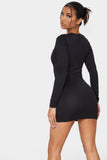 Black Long sleeve bodycon dress