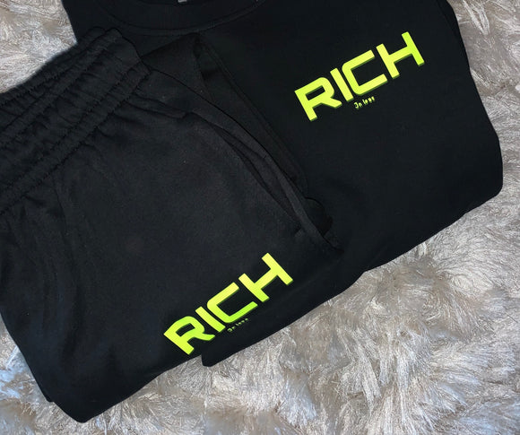 Men RICH Crew Neck Sweatsuit ( M )