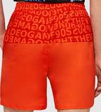 Men Neon orange Letter shorts