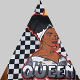 Checkered crowned melanin Queen