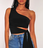 Tied One shoulder Crop top