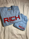 Women Rich Color block Crew Neck jogger Set