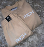 Women Crew Neck RICH Sweatsuit  ( L )